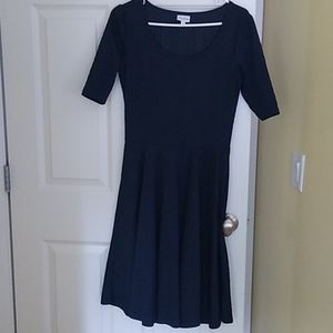Navy cable look dress